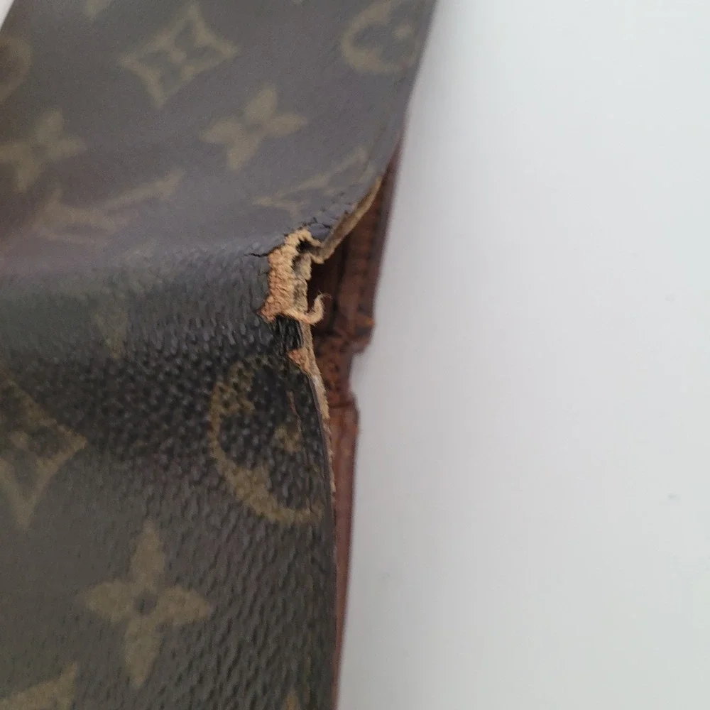 Louis Vuitton Monogram‎ Bifold Wallet with ID Window Brown Canvas Vintage